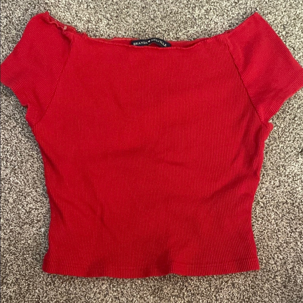 Brandy Melville Red Crop Top